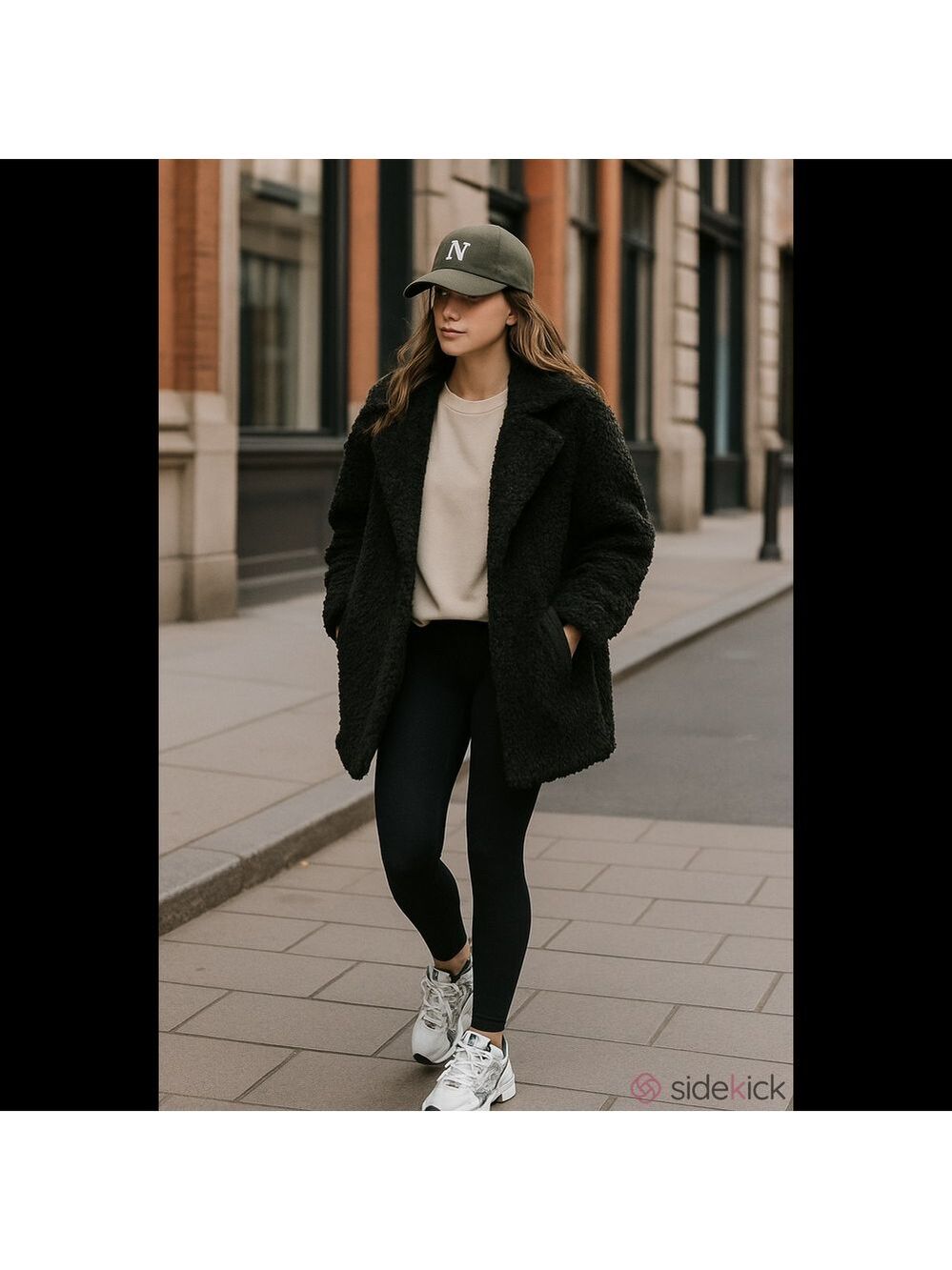 She & Sky Teddy Soft Fluffy Faux Shearling Open Front Lapel Lined Jacket